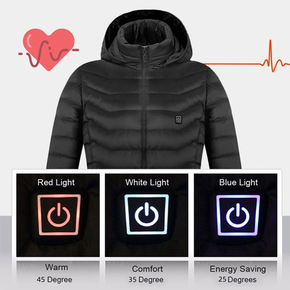 USB Heated Jacket – Thermal Winter Coat with Cotton & Electric Heating Vest