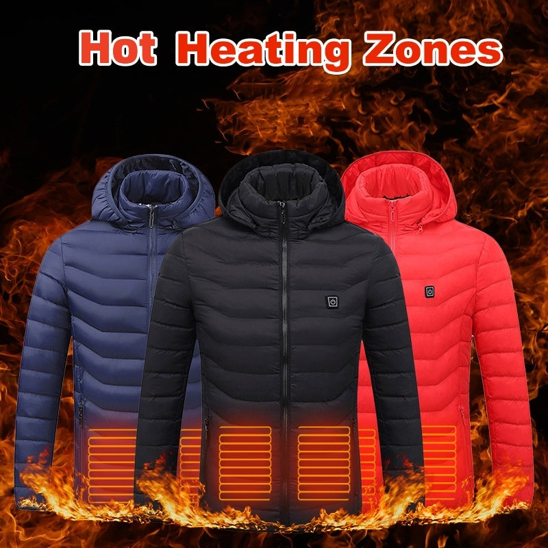 USB Heated Jacket – Thermal Winter Coat with Cotton & Electric Heating Vest